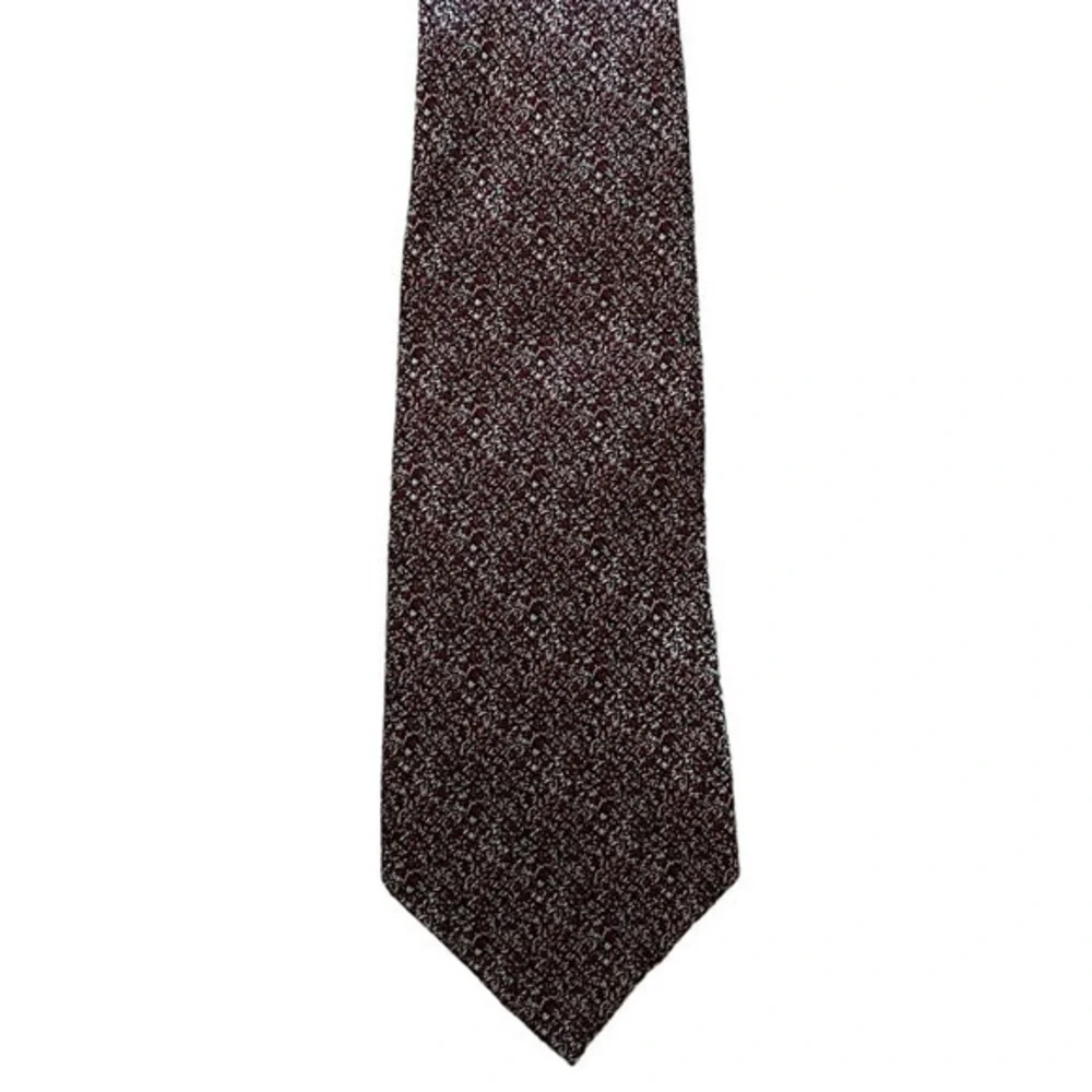 Jos. A. Bank Reserve burgundy & tan bias cut textured skinny luxury tie 3.25”